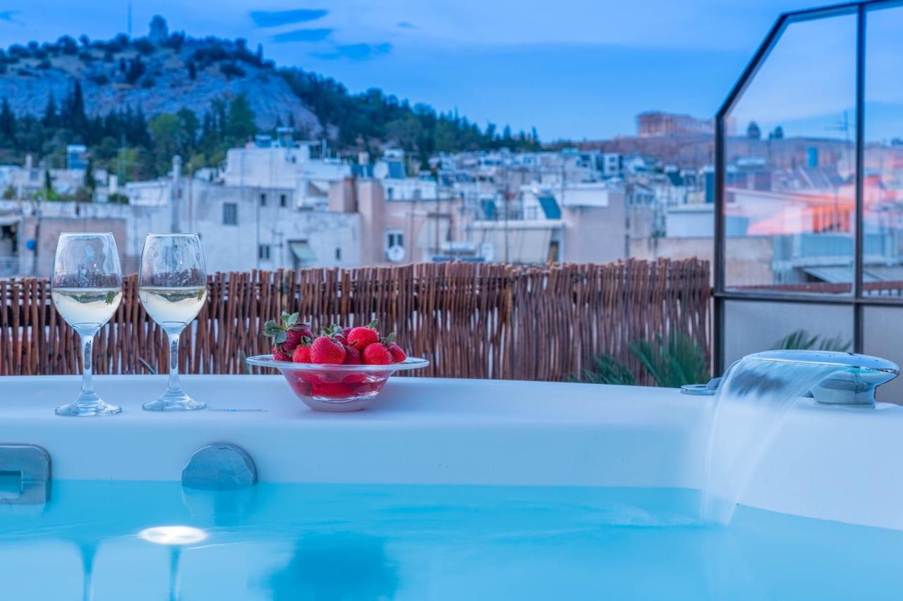 Topfloor Getaway Balcony&Hot Tub+Acropolis View Atény Exteriér fotografie