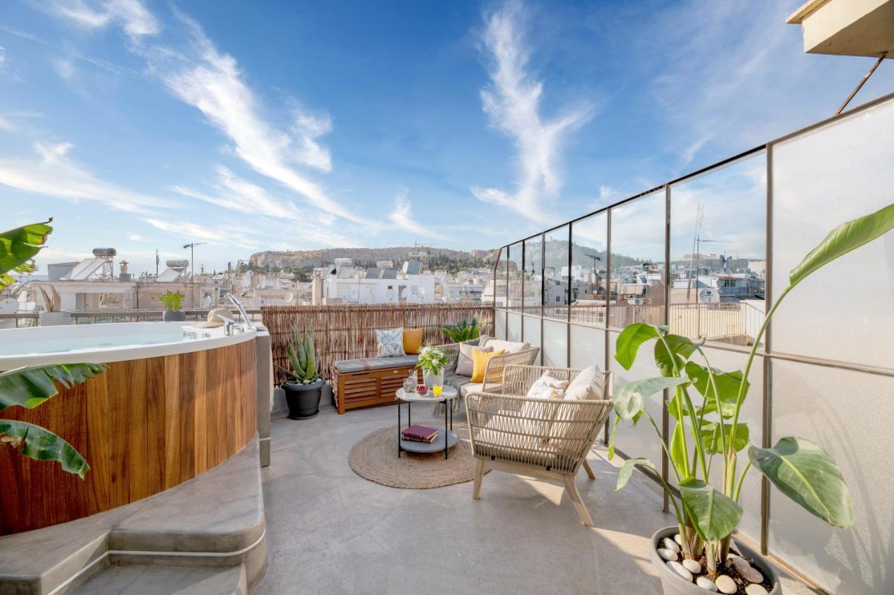 Topfloor Getaway Balcony&Hot Tub+Acropolis View Atény Exteriér fotografie